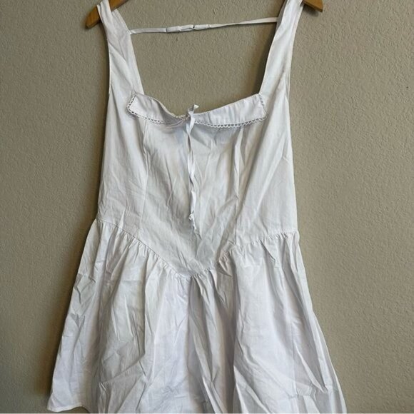 Fashion Nova Anna Poplin Mini Dress White Size Large - Picture 4 of 8